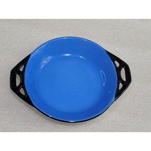 Vintage J Schneider & Co Trinket Dish Cobalt Blue Black Czechoslovakia Bowl